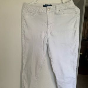 All white jeans
